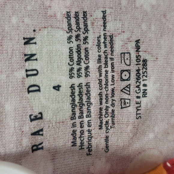 Rae Dunn NWT "SIMPLY BLESSED" 2-piece Top and Leggings Set - Picture 6 of 7